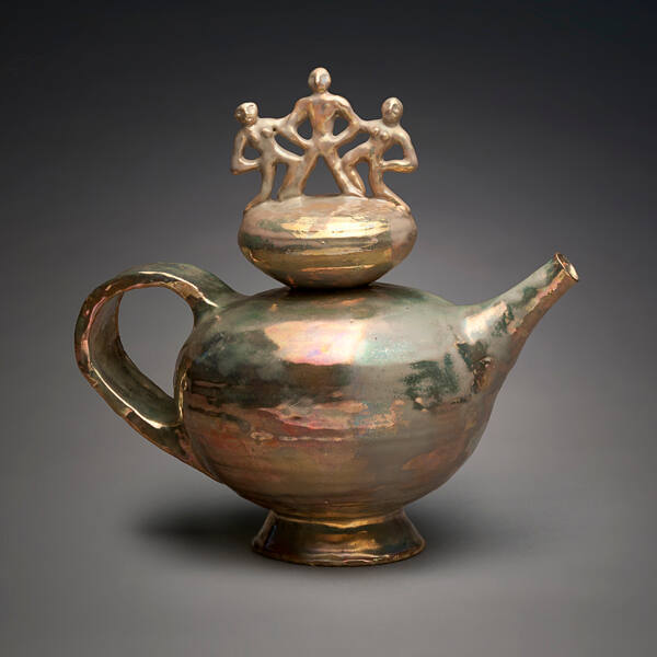 Large Gold Lustre Teapot