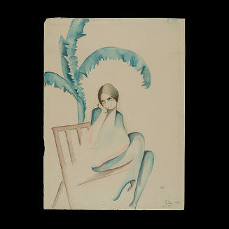 Beatrice Wood, Vieille Fille, 1927, watercolor on paper, 11 7/8 × 7 in. Collection of the New M…