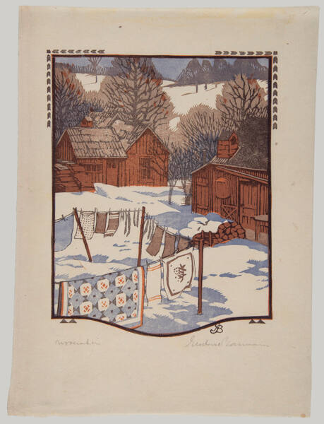 Gustave Baumann (American, born Germany, 1881 – 1971), All the Year Round - November, 1912, col…