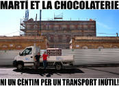 Martí et la chocolaterie, ni un céntim per un transport intútil (Marti and the chocolate factor…