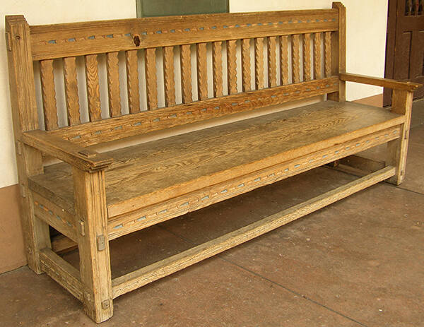 Santa Fe Style Bench with Arms