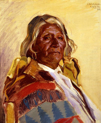 Julius Rolshoven, Santiago Naranjo (The Sage of Santa Clara), ca. 1917, oil on canvas panel, 23…