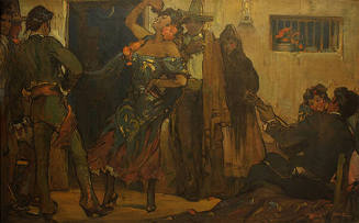 Gerald Cassidy, Spanish Dance Scene (Mural for the Santa Fe Country Club), 1920, oil on canvas,…
