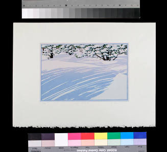 Kate Krasin, New Snow, 1979, silkscreen, 6 1/4 x 9 3/8 in. Collection of the New Mexico Museum …