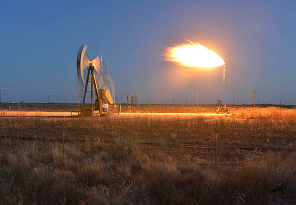 Night Flare with Pump Jack (from the series West Texas and Southeastern New Mexico)