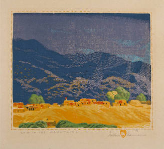 Gustave Baumann, Rain in the Mountains, 1925, color woodcut, 9 5/8 x 11 1/4 in. Collection of t…