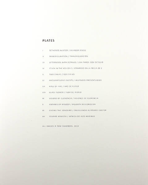 List of Prints (from Dreaming in Reverse/Soñando Hacia Atrás)