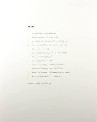 List of Prints (from Dreaming in Reverse/Soñando Hacia Atrás)