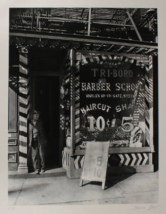 Lower East Side, Tri-Boro Barber School, 264 Bowery (from the Retrospective Portfolio)