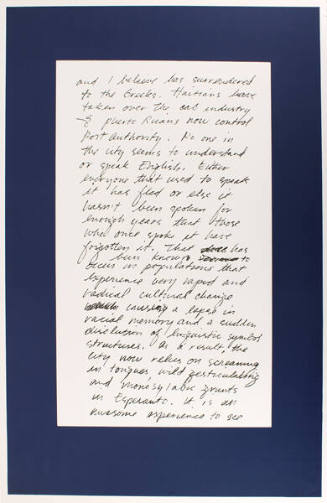 Letter from the Hotel Chelsea Back of Page 1