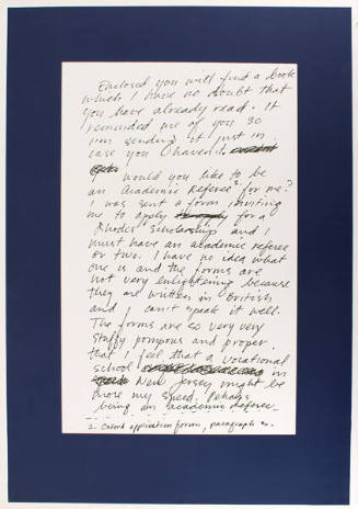 Letter from the Hotel Chelsea Back of Page 2