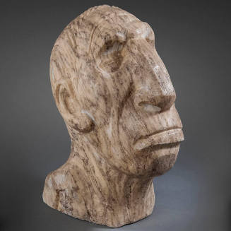 John Tatschl, Head of Blind Man, 1951, New Mexico alabaster, 13 1/4 × 6 3/8 × 11 1/2 in. Collec…