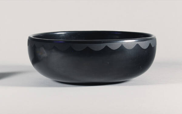 Black-on-black bowl