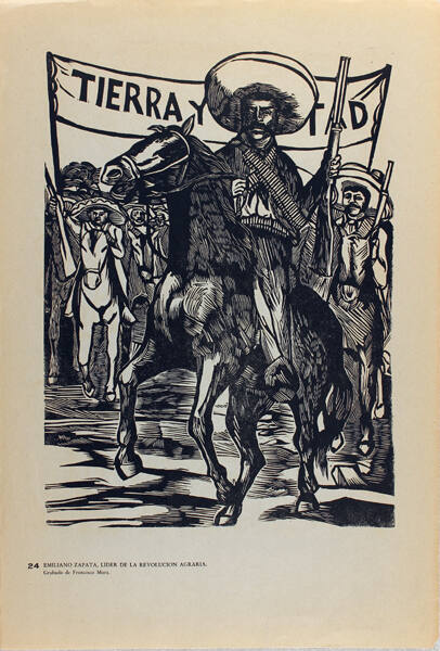 Plate 24: Emiliano Zapata, líder de la Revolución Agraria (from the portfolio Estampas de la Revolución Mexicana)