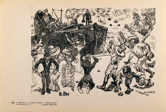 Plate 26: "El Ipiranga": el pueblo despide "treinta años de paz", 31 de mayo de 1911 (from the portfolio Estampas de la Revolución Mexicana)