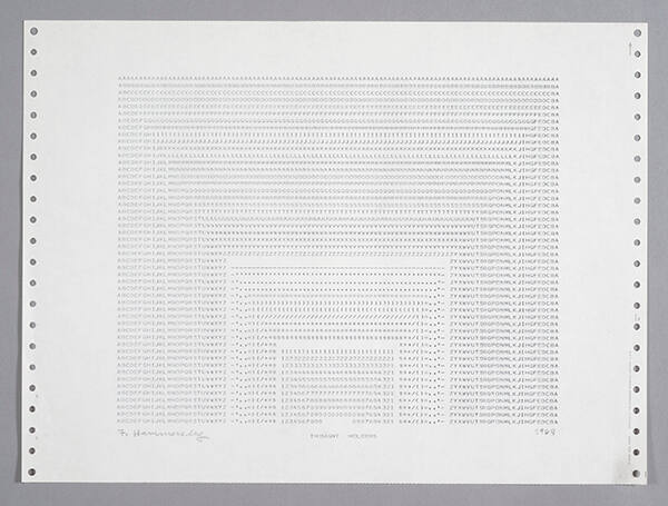 Frederick Hammersley, THOUGHT HOLDERS, #1, 1969, from the series of #1-#72, computer‐generated …