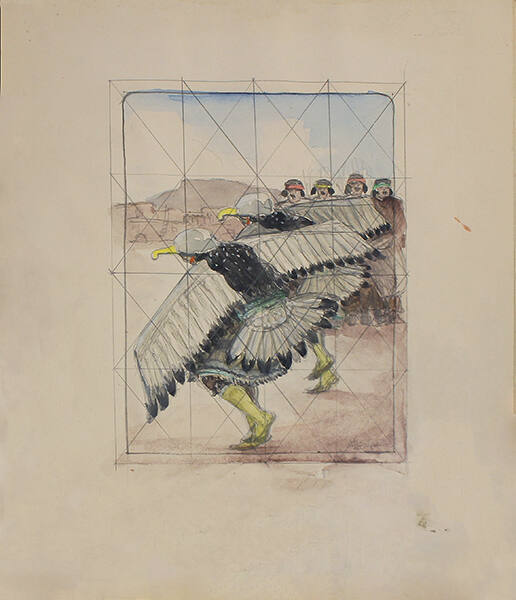 Will Shuster, Sketchbook, circa 1940, graphite, ink, watercolor and colored pencil on paper in …