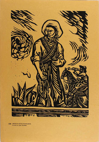 Plate 55:  Obreros Revolucionarios (from the portfolio Estampas de la Revolución Mexicana)