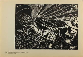 Plate 57:  La muerte de Emiliano Zapata, 10 de abril de 1919 (from the portfolio Estampas de la Revolución Mexicana)