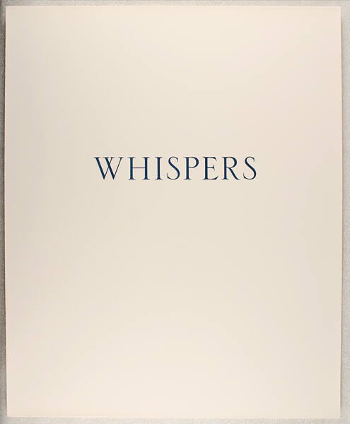 Title Page (from the portfolio Whispers)