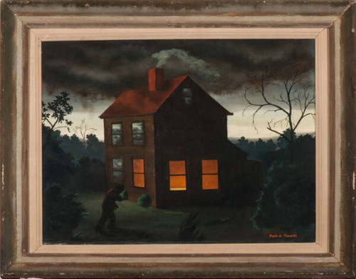 Angelo Di Benedetto, Shelter, n.d., oil on canvas, 19 x 24 in. Collection of the New Mexico Mus…