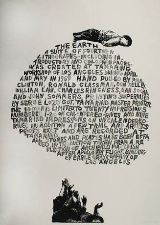 Untitled (Colophon Page) (The Earth 14) (from the series The Earth)