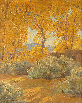 Sheldon Parsons, The Golden Screen, 1916, oil on canvas, 24 x 19 3/4 in. Collection of the New …