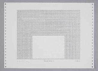 Frederick Hammersley, THOUGHT HOLDER I, 1969, computer‐generated drawing on paper, 11 x 15 inch…