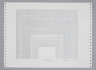 Frederick Hammersley, 2 THOUGHT HOLDERS, 1969, computer‐generated drawing on paper, 11 x 15 inc…