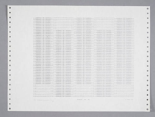 Frederick Hammersley, FANCY YO YO, 1970, computer‐generated drawing on paper, 11 x 15 inches. C…