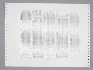 Frederick Hammersley, FANCY YO YO, 1970, computer‐generated drawing on paper, 11 x 15 inches. C…