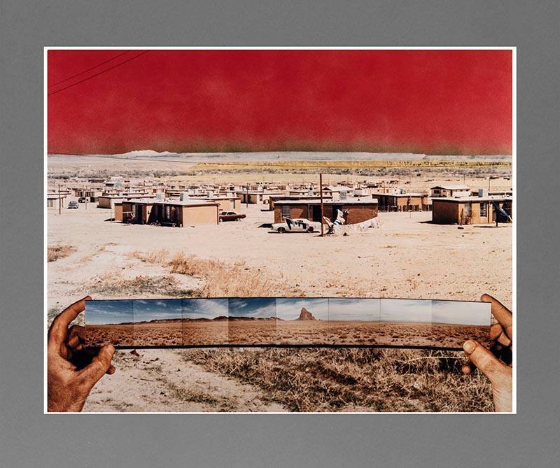 Bida H./Opposite Views Norteast-Navajo Tracts Homes and Uranium Shiprock, New Mexico. (from the series Nuclear Enchantment)