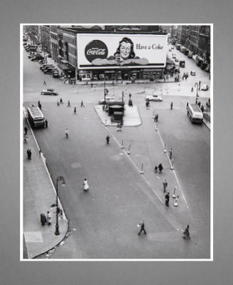 Gelatin silver photograph on Kodak paper of Time Square, NYC