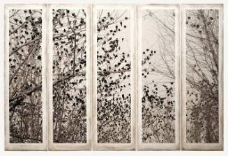 Five carbon pigment prints on aluminum with acrylic and pigment by Michael P. Berman, "Janos Bi…