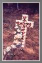 Chromogenic print by William Christenberry, "Grave with Egg Carton Cross, Hale County, Alabama,…