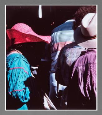 Van Deren Coke, Indian Market, Santa Fe, 1986, silver-dye bleach print, 8 x 7 in. Collection of…