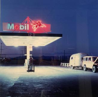 Jeff Brouws, Mobil/Trailer, Inyokern, California, 1991, chromogenic print, 18 × 18 in. Collecti…
