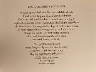 Cloudscapes of New Mexico: Photographer's Statement