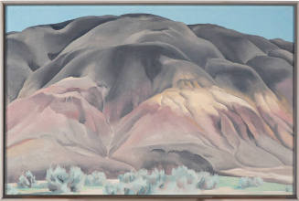Georgia O'Keeffe, Grey Hill Forms, 1936, oil on canvas, 20 x 30 in. University of New Mexico Ar…