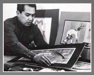 Anthony Da, Artist, San Ildefonso, Pueblo, N.M., study
