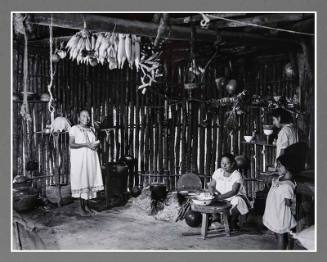Interior of a Native Hut at the Village of Piste, Yucatan