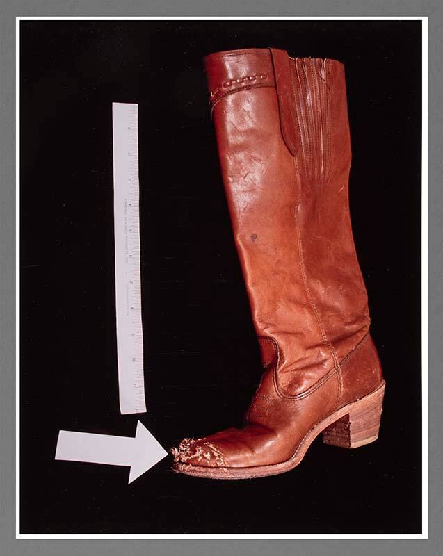 Exhibit G: Cowboy Boot, Assaulted (from the series Crime in the Home)