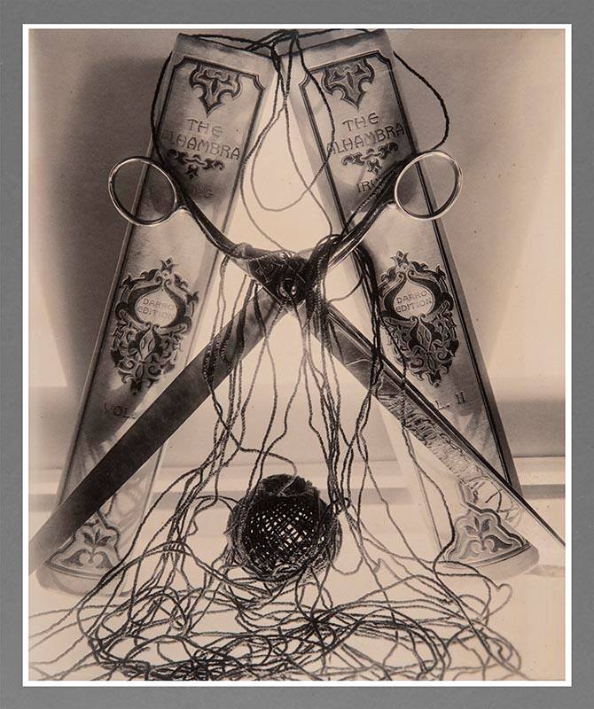 A Problem for Students To Make a Still Life of a Pair of Scissors, Two Books, and a Ball of String