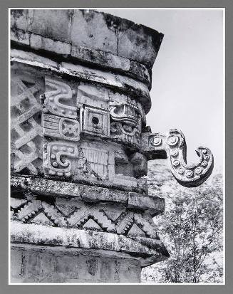 The Mask of Itzamna.  Temple of the Two Lintles.  Chichen ...