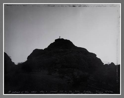 A portrait of the artist atop a small hill on his thirtieth birthday, 9/9/82