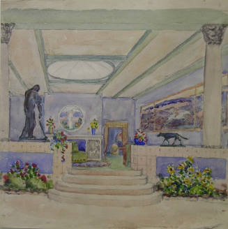 Untitled (Proposed Design for Reception Room, Utah Building, Panama-California Exposition, San Diego)