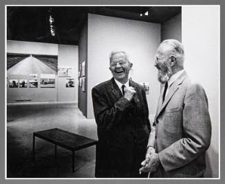 Roy Stryker and Edward Steichen at Opening of "The Bitter Years"