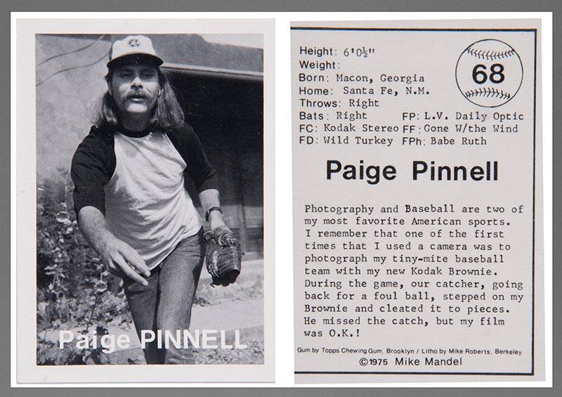Paige Pinnell (from the series The Baseball-Photographer Trading Cards)
