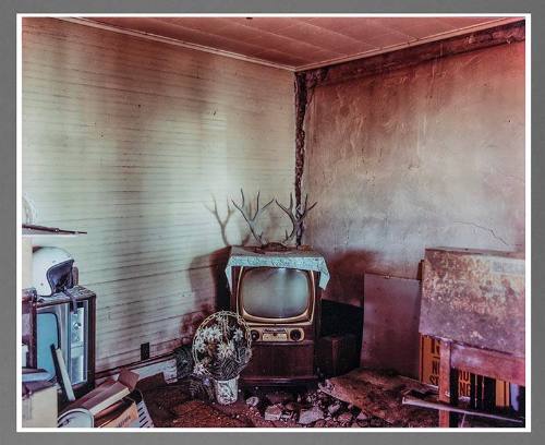 Living room in a house near Ludlow, eastern Colorado, July 6, 1999