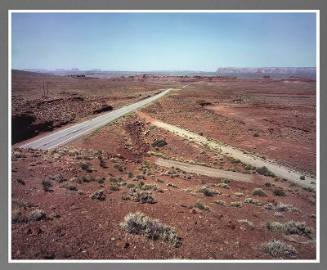 Three highways between Mexican Hat and Bluff, Utah, June 18, 1983